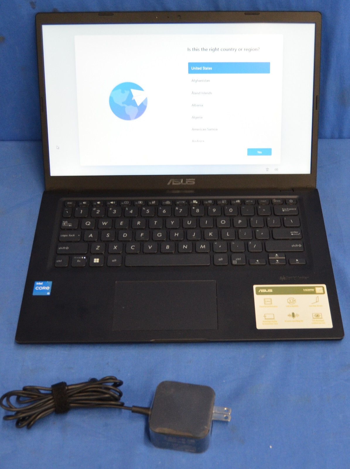 Asus Vivobook 14″ F1400EA-SB34 HD Laptop Intel Core i3-1115G4 8GB 256GB SSD W11S