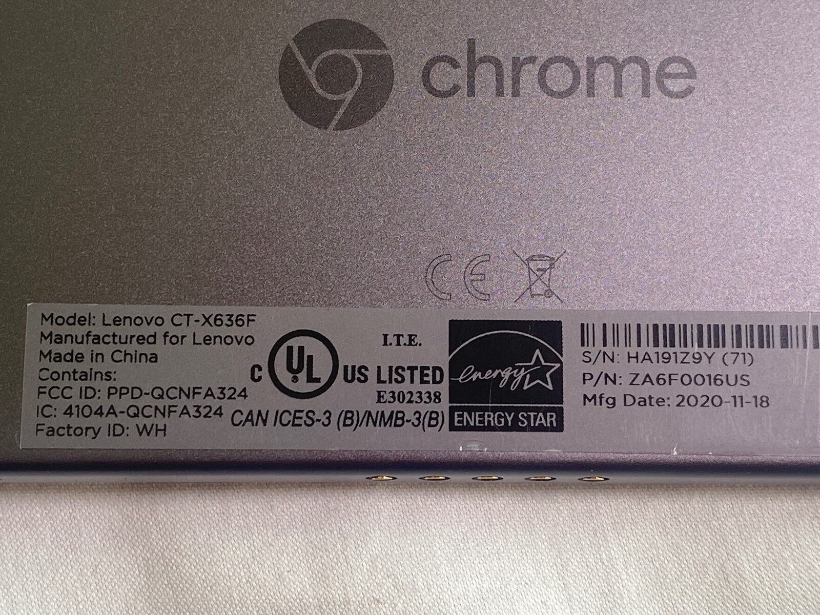 Lenovo Ideapad CT-X636F 10.1 64GB MediaTek Helio P60T 2.00GHz 4GB Cracked Screen