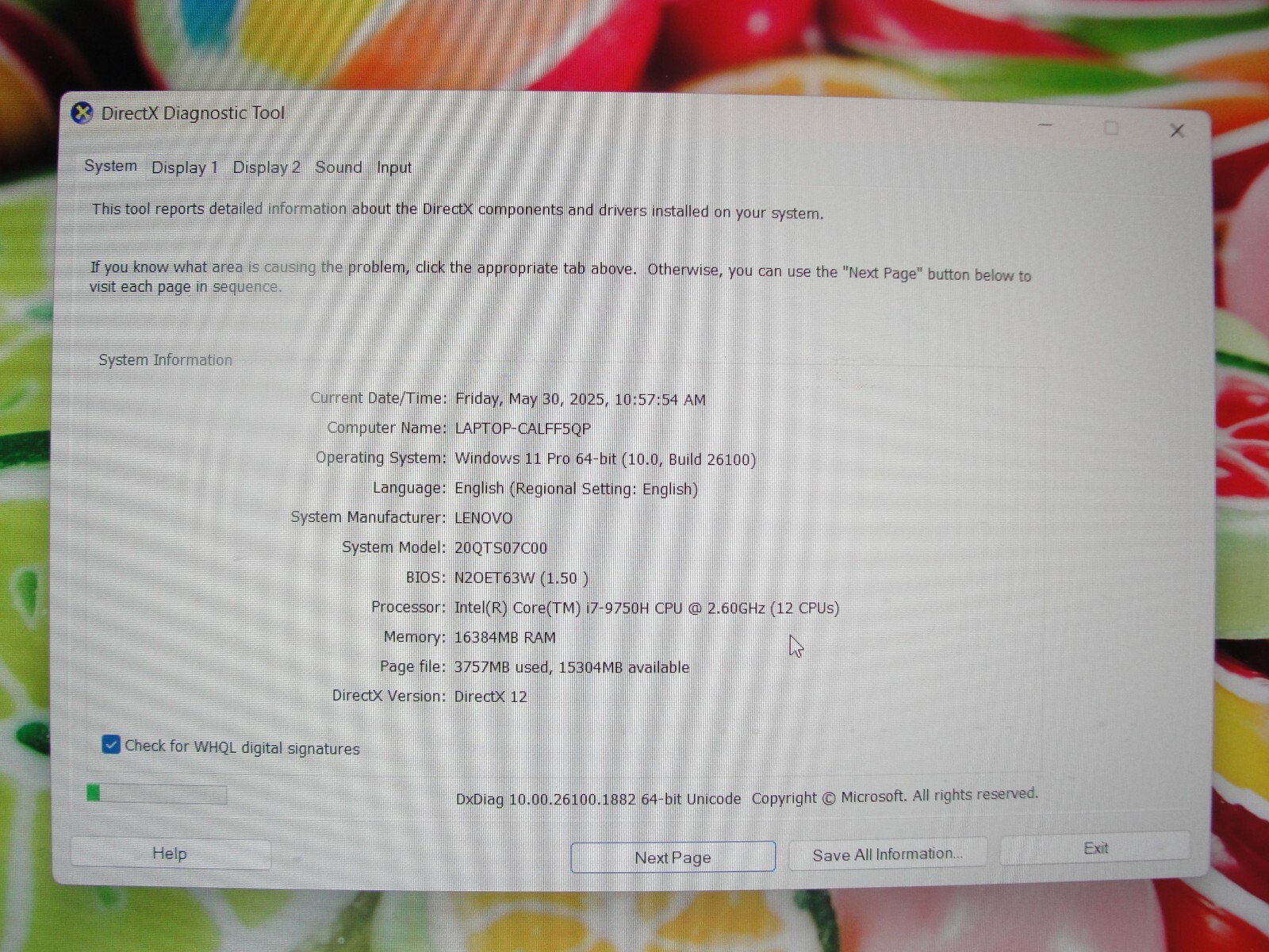 Lenovo ThinkPad P1 Gen 2 15.6”FHD i7-9750H 2.6GHz 16GB 512GB SSD NV Quadro T1000