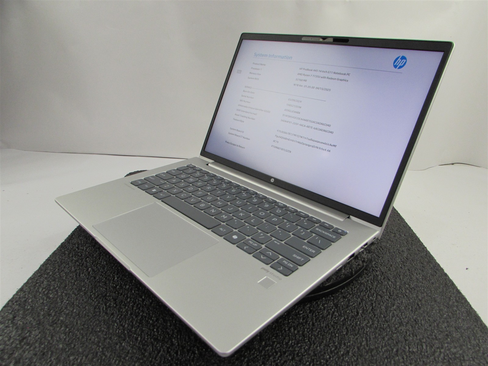HP PROBOOK 445 (G11) AMD RYZEN 7 7735U 512GB SSD 32GB RAM AMD GPU WIN 11 PRO