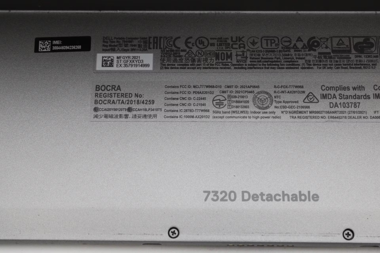 Dell Latitude 7320 Detachable 13″ i5-1140G7, 256GB NVMe, 16GB RAM, No keyboard