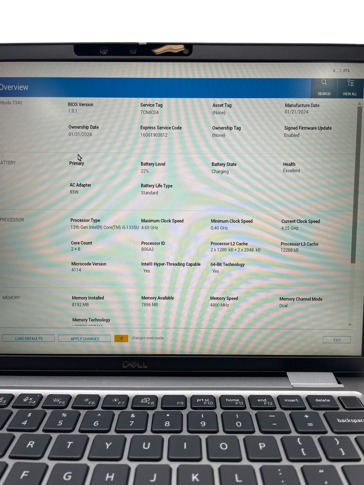 Dell Latitude 7340 14″ – i5-1355U – 8GB RAM – 256GB SSD – Grade D