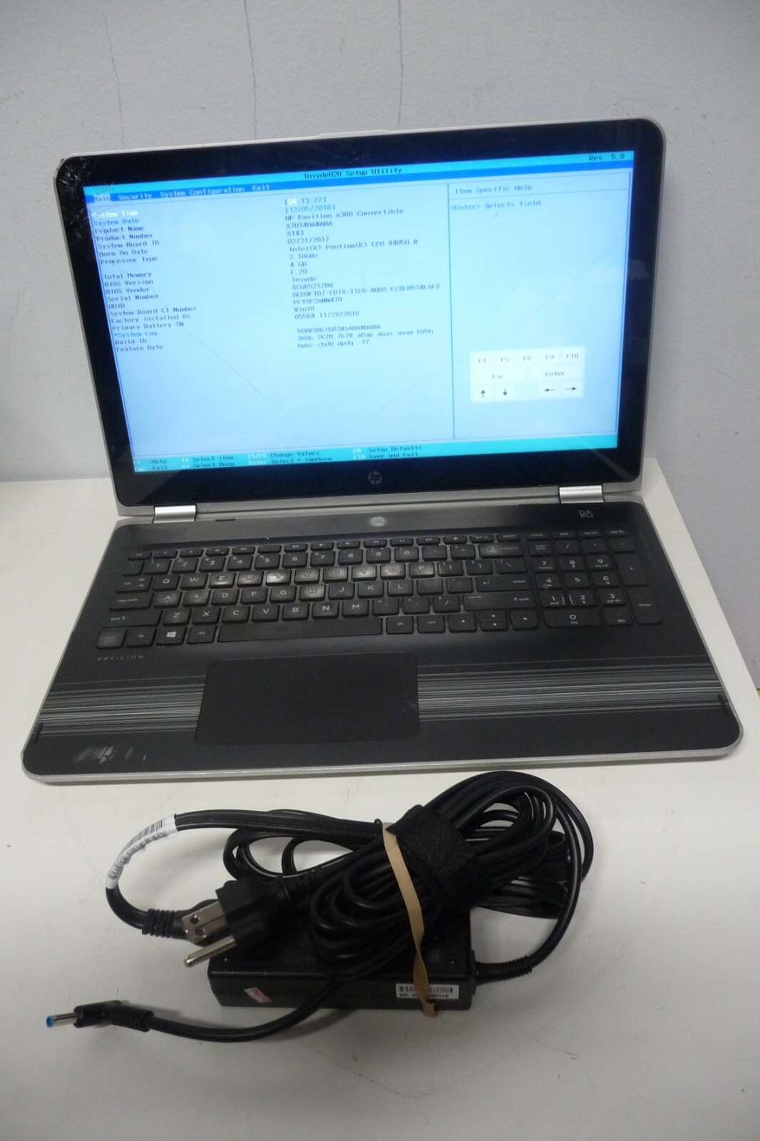 HP Pavilion X360 TOUCH Laptop Intel Pentium 4405U 2.1Ghz 4GB BOOTS TO BIOS