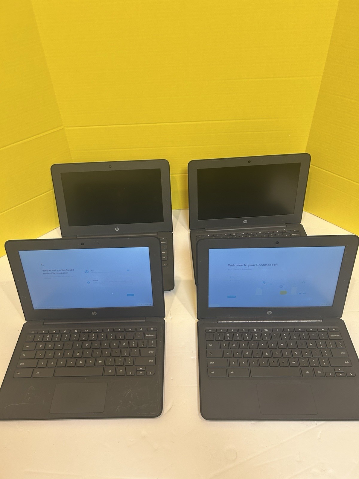 4 HP Chromebook 11 G6 EE Laptops Parts or RepaiR LOT