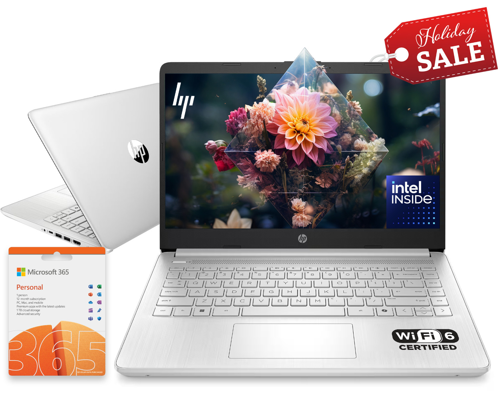 2026 HP Laptop Computer 14″ 4-Core Intel Processor 8GB RAM 628GB Storage Win 11