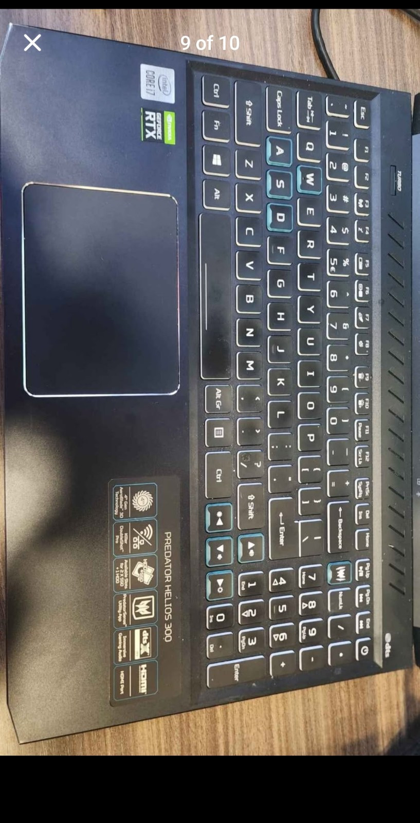 Acer Predator Helios 300 15.6 inch (512GB SSD, Intel Core i7 10th Gen., 2.60GHz,