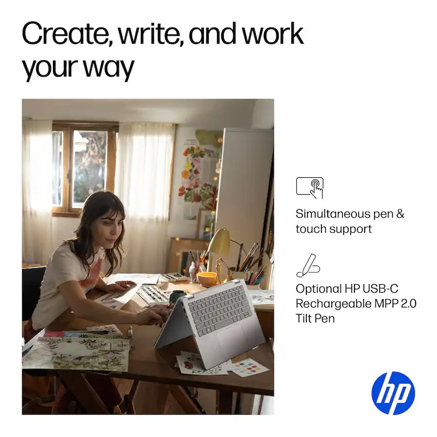 HP OmniBook 5 Flip TOUCHSCREEN 14-FP0013DX 14″2K INTEL CORE 5 120U 8GB 512GB SSD