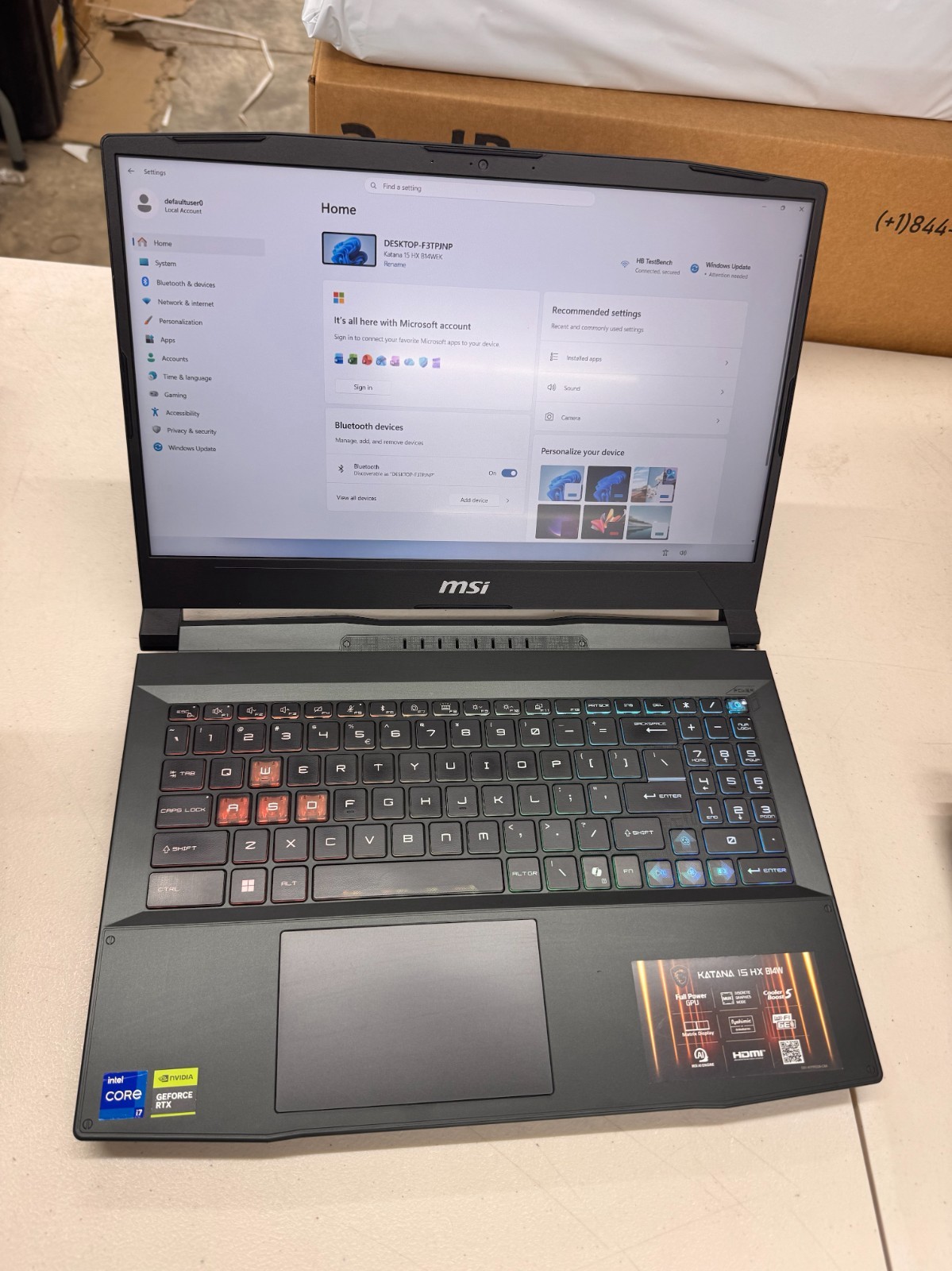 MSI Katana 15 HX B14W 15.6″ Gaming i7-14650HX 2.20GHz 48GB RAM 2TB SSD RTX 5050