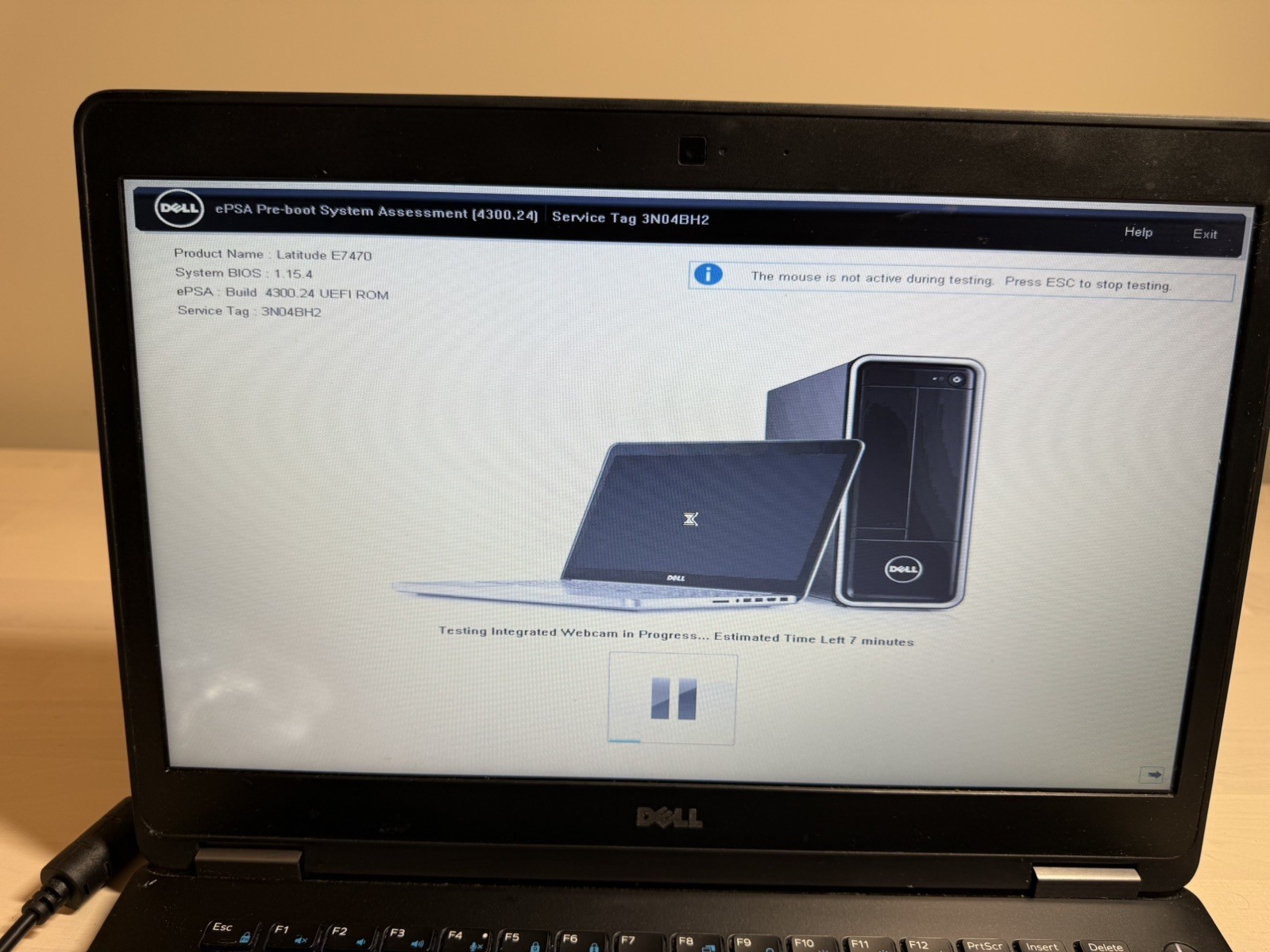 Dell Latitude E7470 Laptop Intel Core i7 6th Gen No HD/OS/AC Adapter