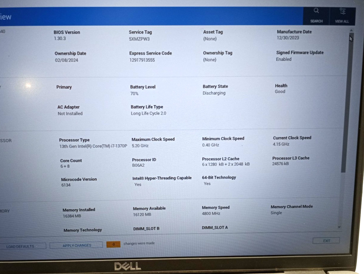 Dell Latitude 5440 14″FHD i7-1370P@4.00GHz 16GB RAM 256GB NVMe Win11Pro MC597*!