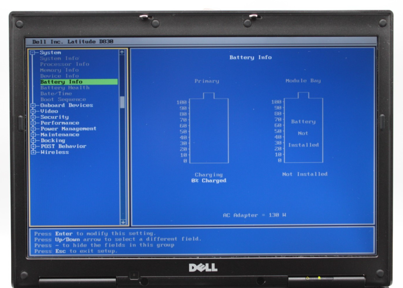 Dell Latitude D830 2Duo-T7@1.8GHz 3GB DDR2 NO STORAGE OR OS *USED/TESTED*