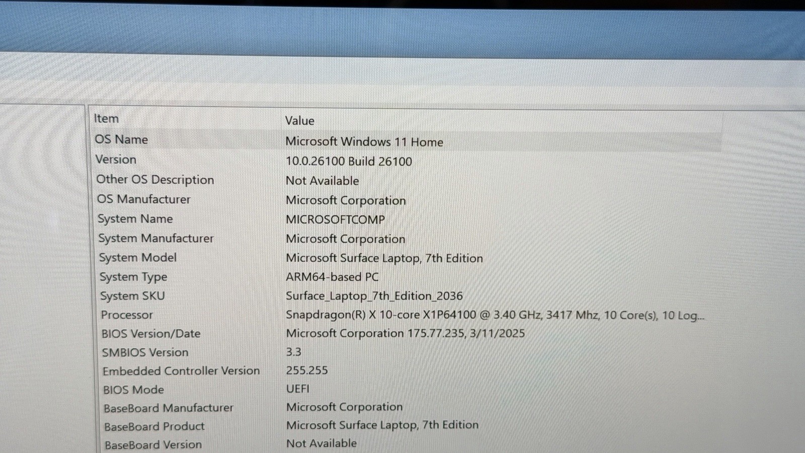 Microsoft Surface Laptop 7th Edition 13.8″ 512gb Snapdragon X Plus 16GB RAM Dune