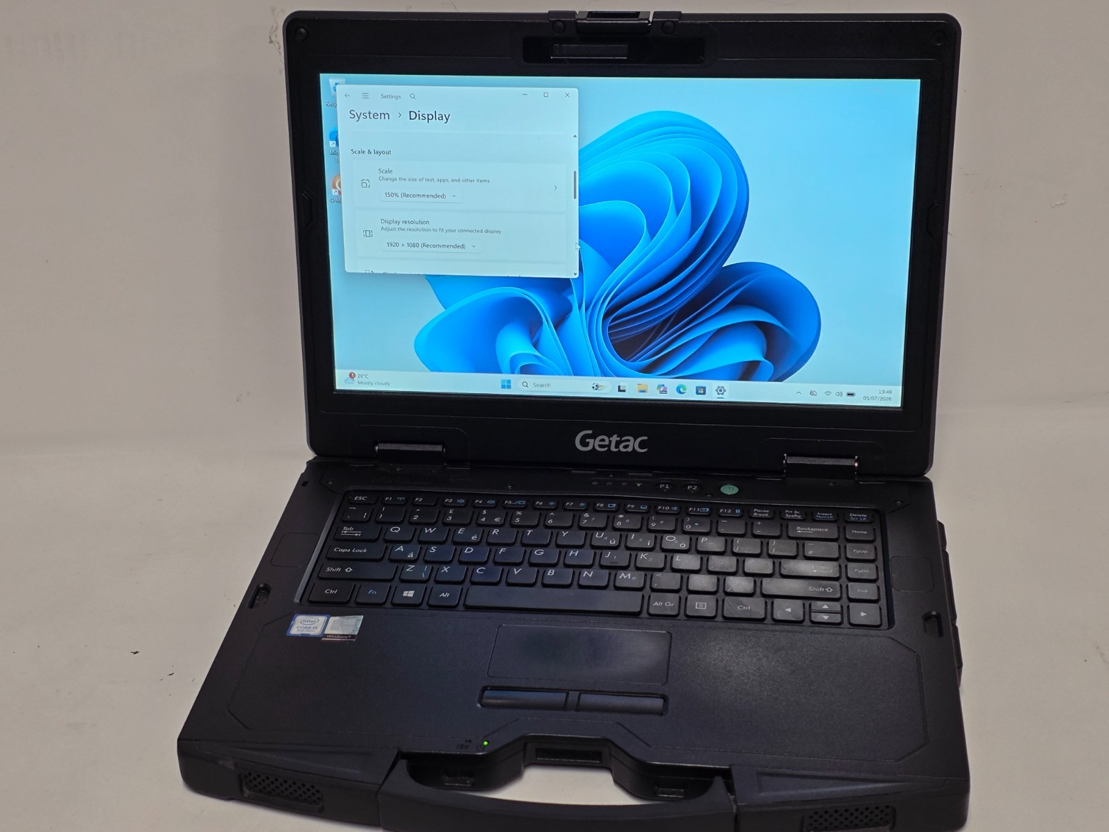 GETAC S410 G3 RUGGED LAPTOP 14″ FHD CORE i5-8265U 8GB 256GB SSD HDMI GPS #040