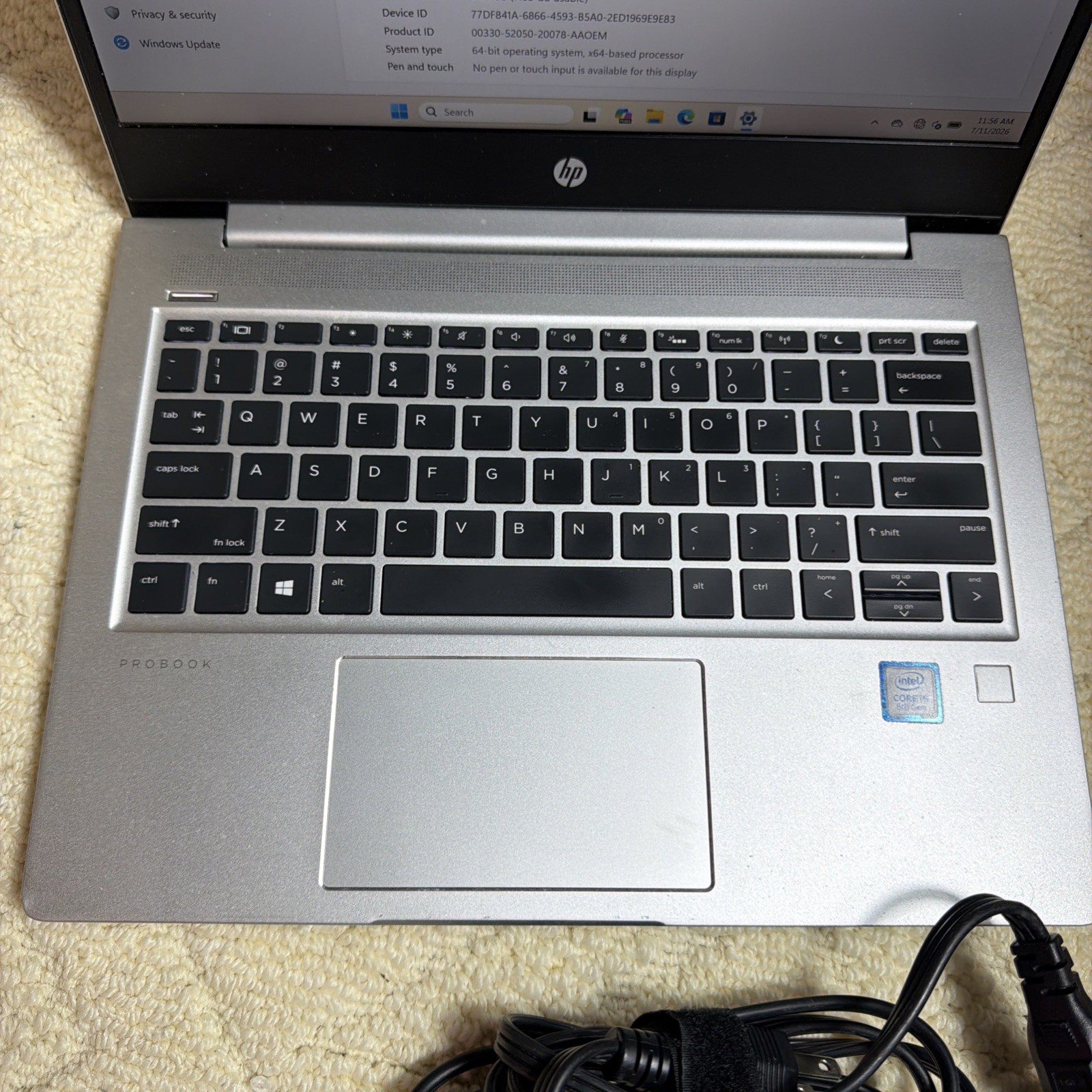 HP ProBook 430 G6 Intel Core i5-8365U 1.60GHz 8GB RAM 512GB HDD Windows 11 Pro