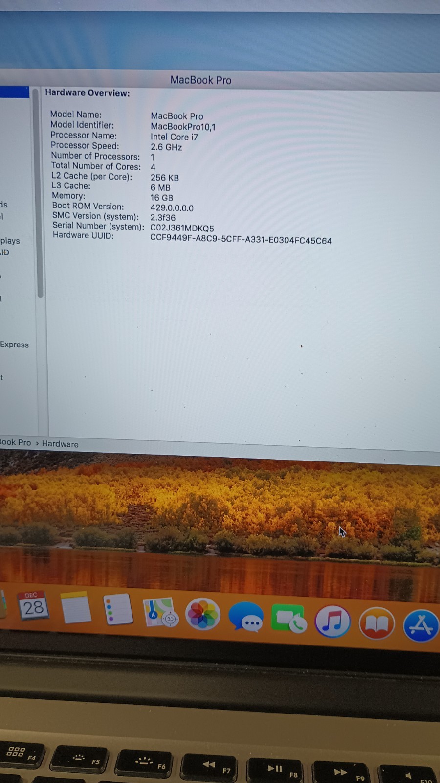 MacBookPro w/charger.i7-3720QM(4cores)Nvidia.16GB.256GB SSD.15.4″Retina.mac OS.