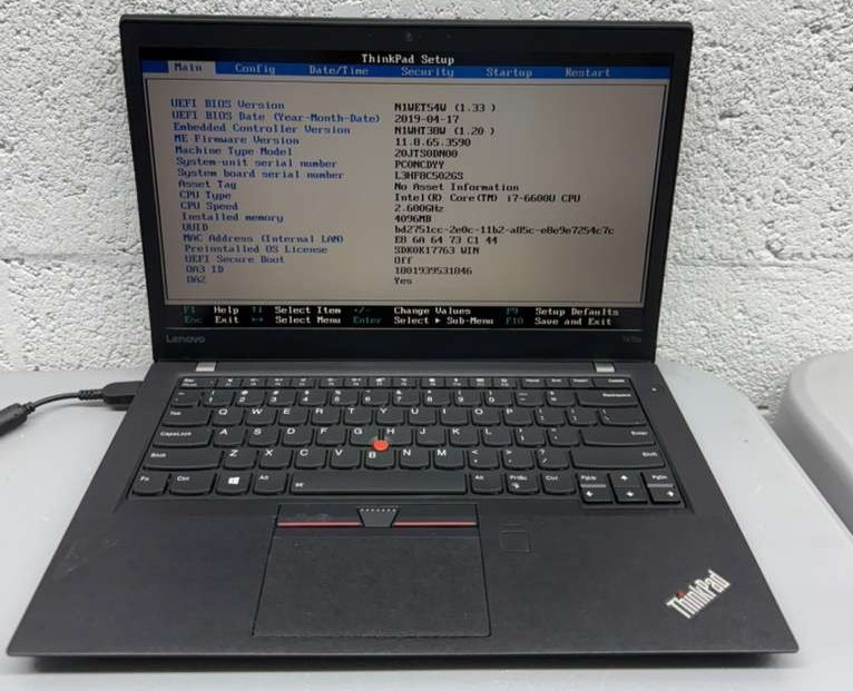 Lenovo ThinkPad T470s 14″ Laptop i7-6600U 4GB RAM