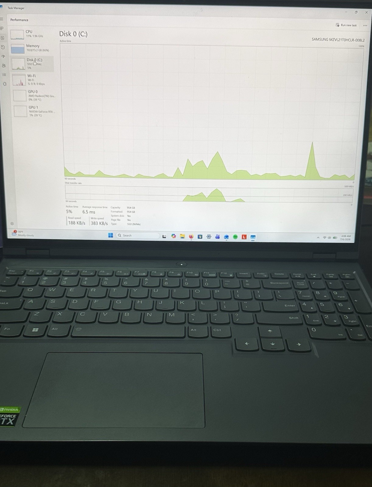 Lenovo LEGION 5 PRO, R9 6900HX, 16GB, 1TB, 3070 Ti Laptop QHD USED FACTORY RESET