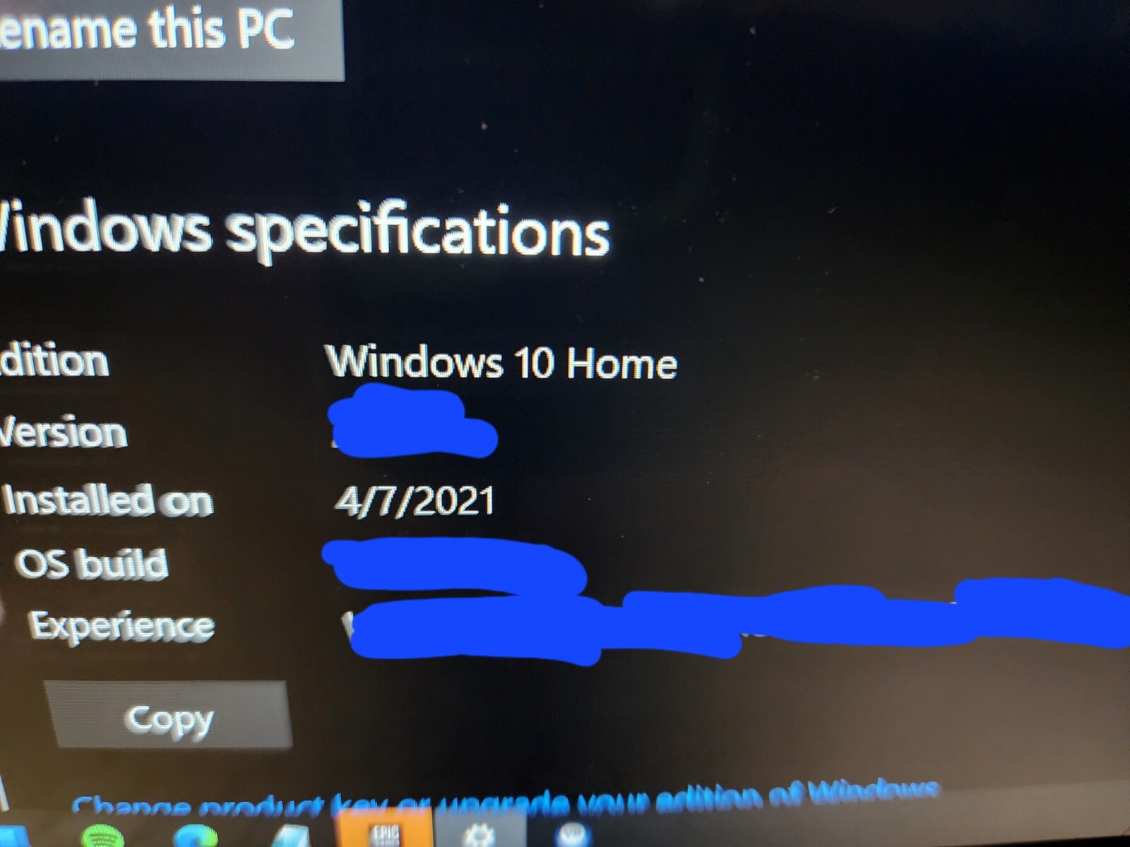 Hp Pavilion 15 used windows 10 home intel core i3 8gb ram