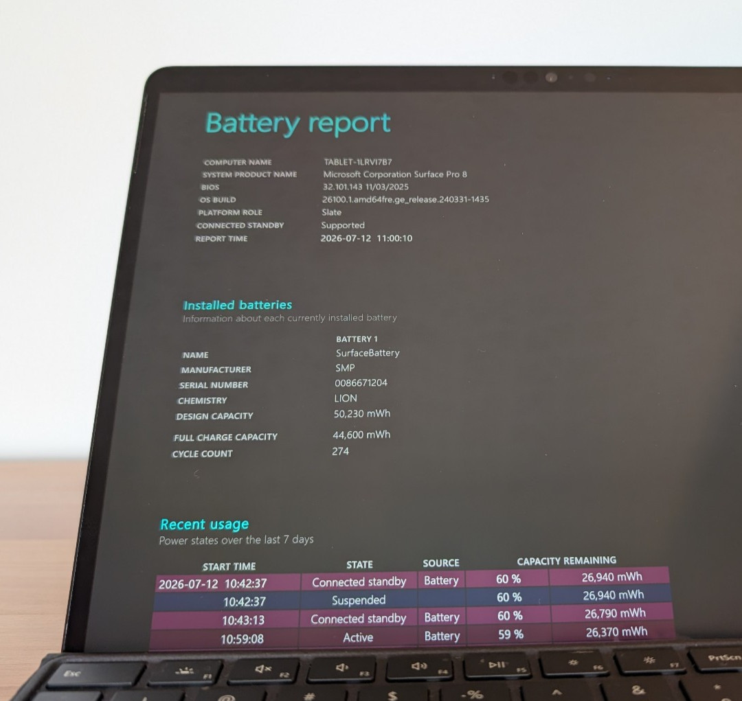 Microsoft Surface Pro 8 I7-1185G7 3.0GHz, 16GB RAM, 512GB SSD, Charger, Keyboard