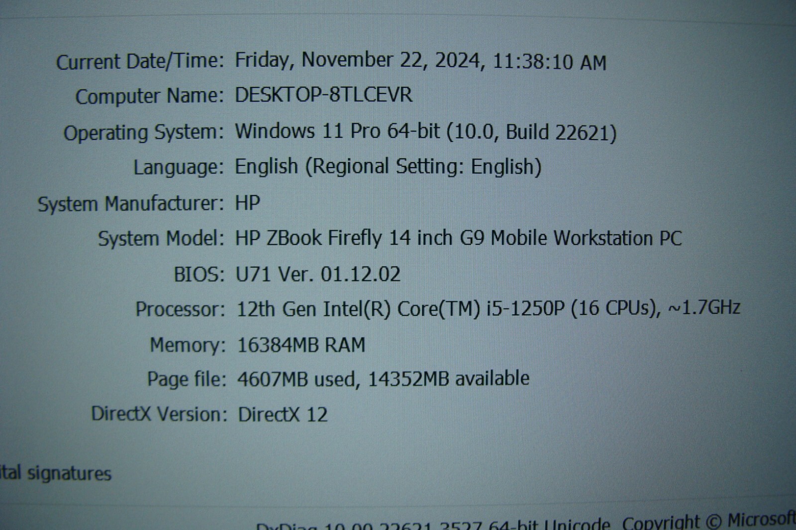 HP ZBook Firefly G9 14″ FHD+ Workstation i5-1250P 16GB 256GB SSD Warranty 2025
