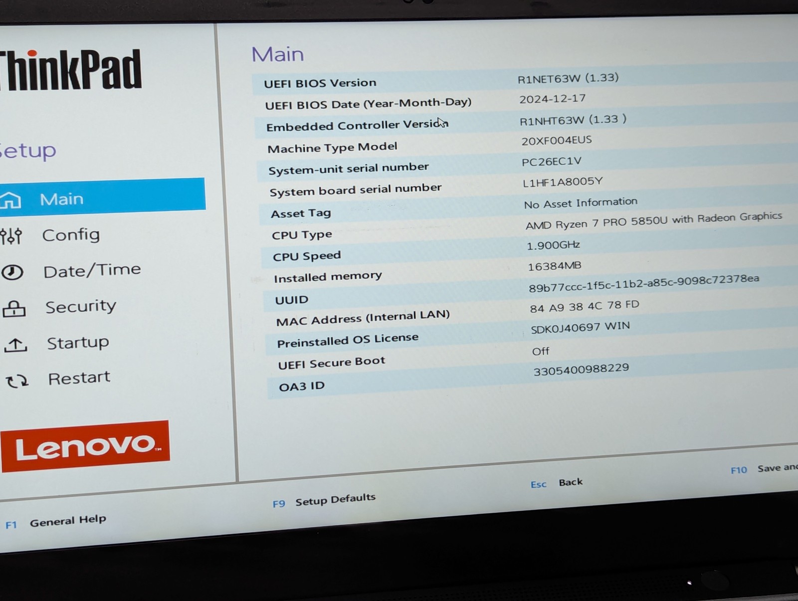 Lenovo ThinkPad T14s Gen 2a AMD Ryzen 7 PRO 5850U 1.9GHZ 16GB RAM 512GB Grade D
