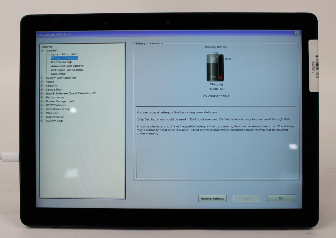 Dell Latitude 5290 | i5-8350U@1.70GHz | 256 GB HDD | 8GB RAM | No OS,Charger