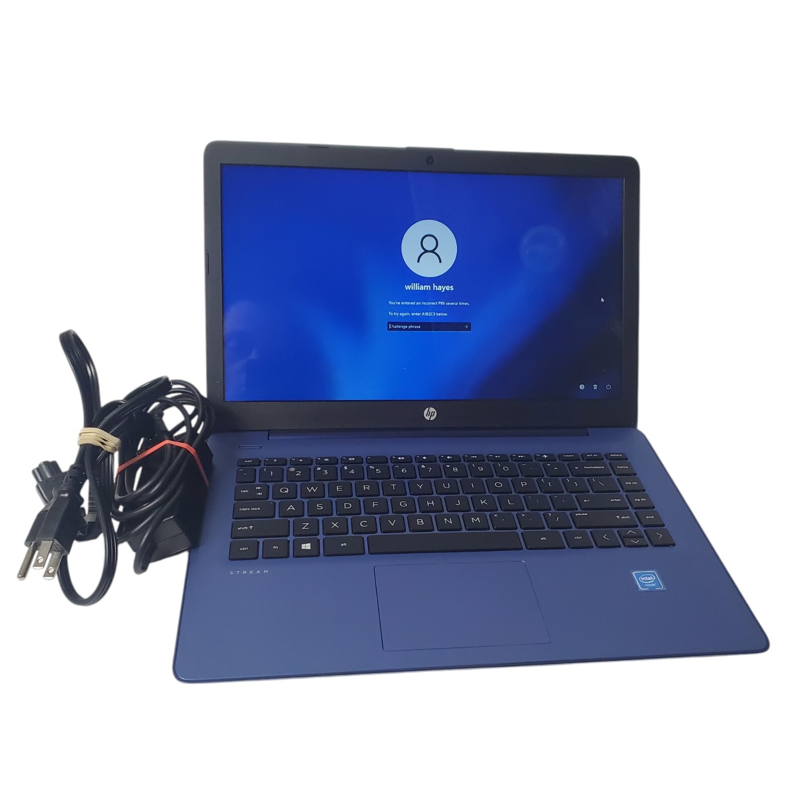 HP Stream 14-CB171wm HDMI Blue 14″ Display Built-in Webcam LOCKED / READ