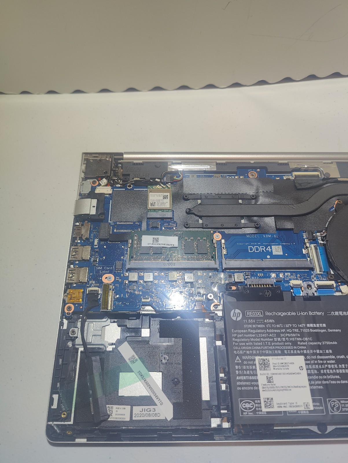 HP PROBOOK 440 G7 i5-10210U @ 1.60GHz, 8GB RAM, NO HDD/OS PARTS ONLY