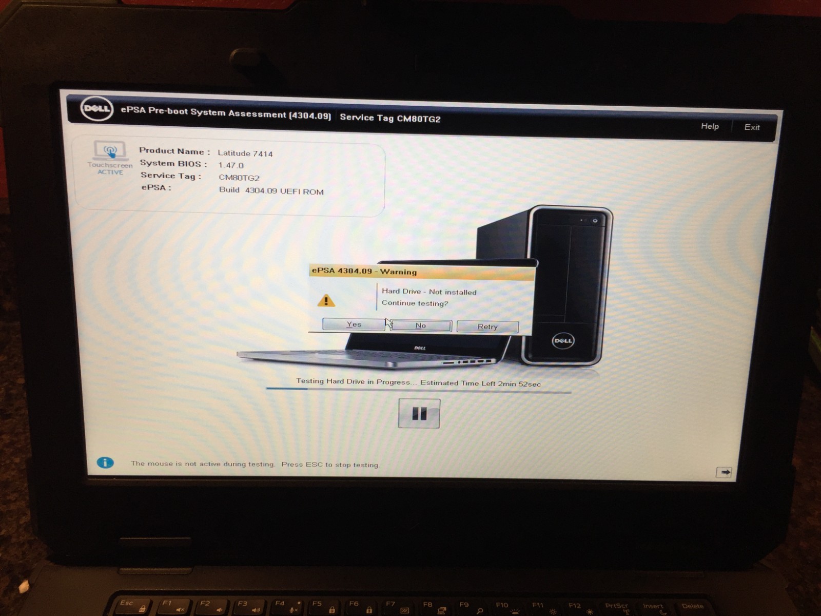 Dell Latitude Rugged Laptop Computer 8GB,Touchscreen,No HD,I5-6300U,CPU,Works