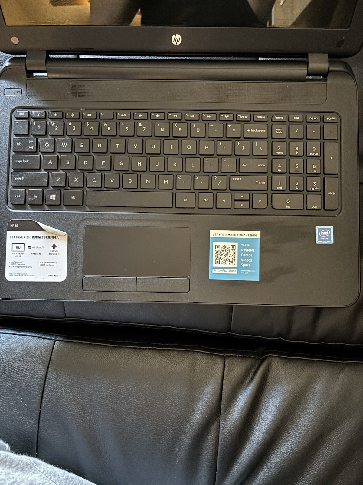 HP 15-DB0068CA 15.6″ (500GB HDD, AMD A4-9125, 2.3GHz, 4GB) Laptop- Black