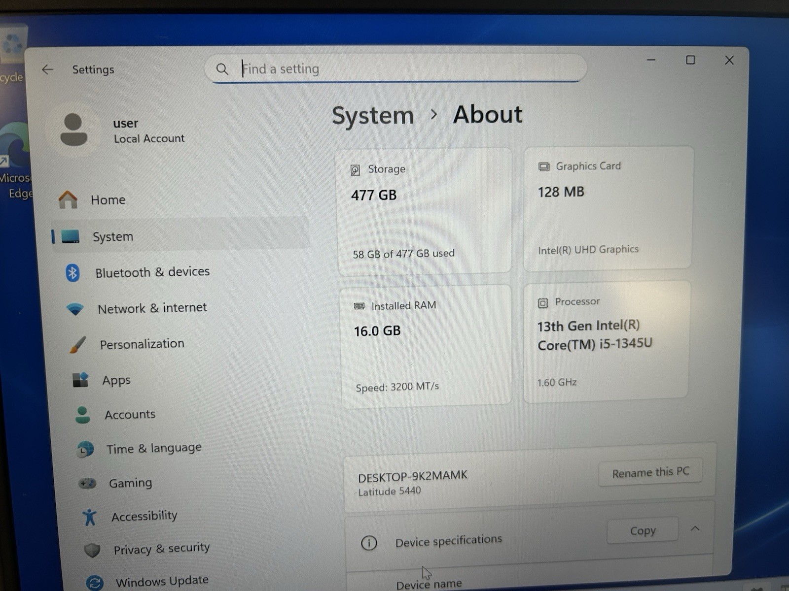 Dell Latitude 5440 14″ FHD Laptop i5-1345U 13th Gen 16GB RAM 512GB SSD Win 11Pro
