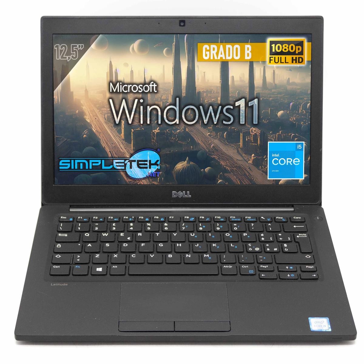 Dell 7280 I5 12.5″ Windows 11 Pro 4gb 240gb Laptop Layout Ita Fhd_