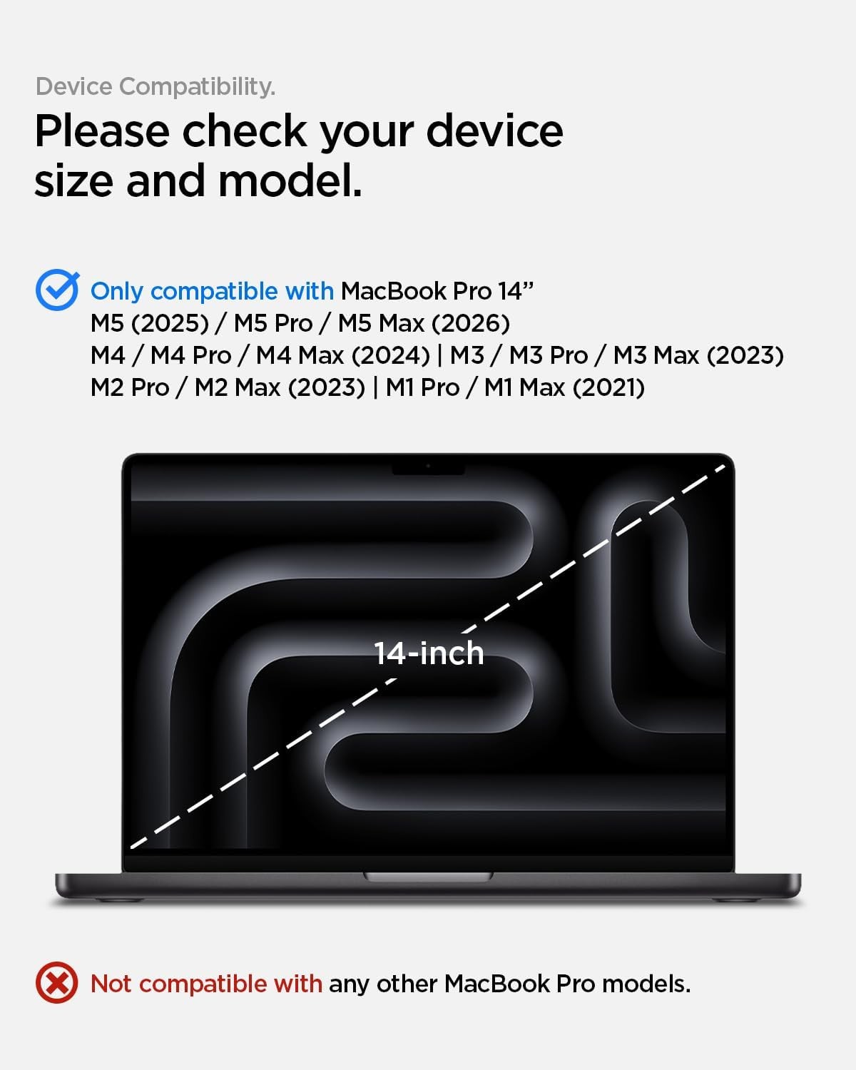 Spigen Tempered Glass Screen Protector [GlasTR Slim] for MacBook Pro 14 inch