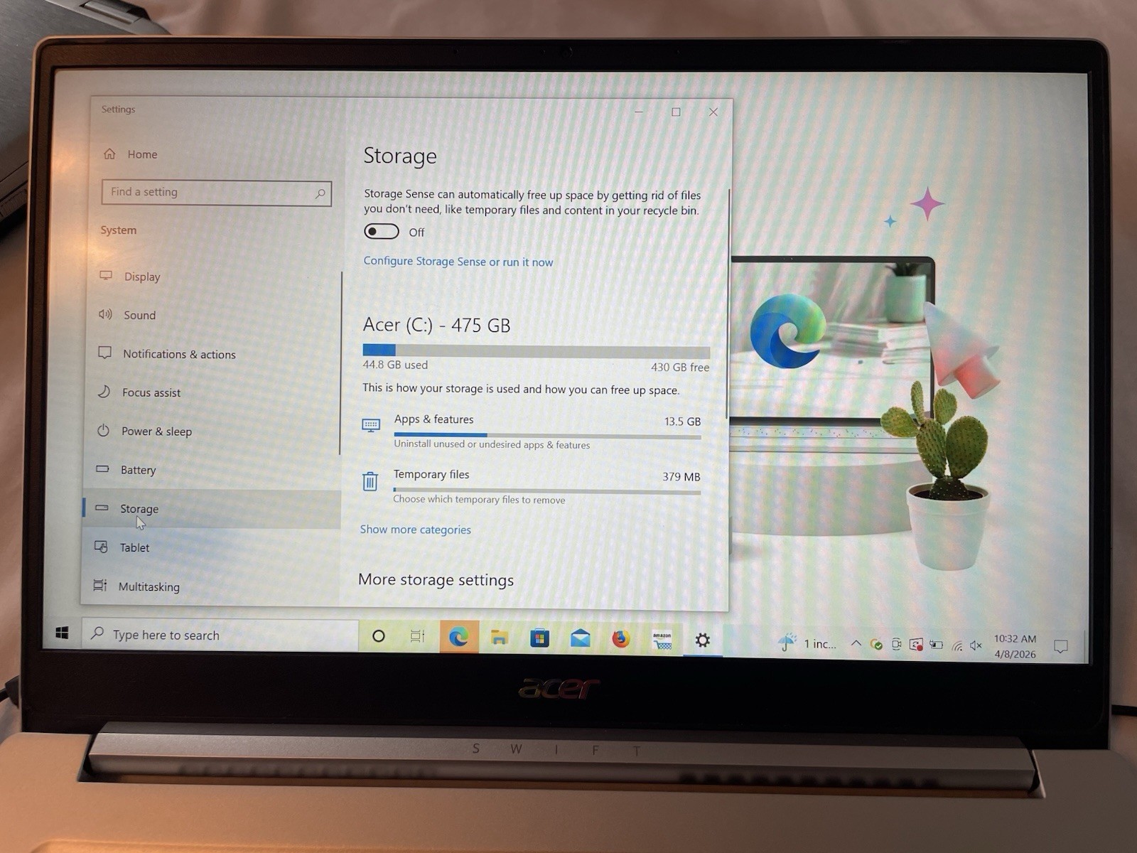 Acer Swift 3 SF314-42 8gb- 512gb SSD Ryzen 7 4700u 14″ Great Battery