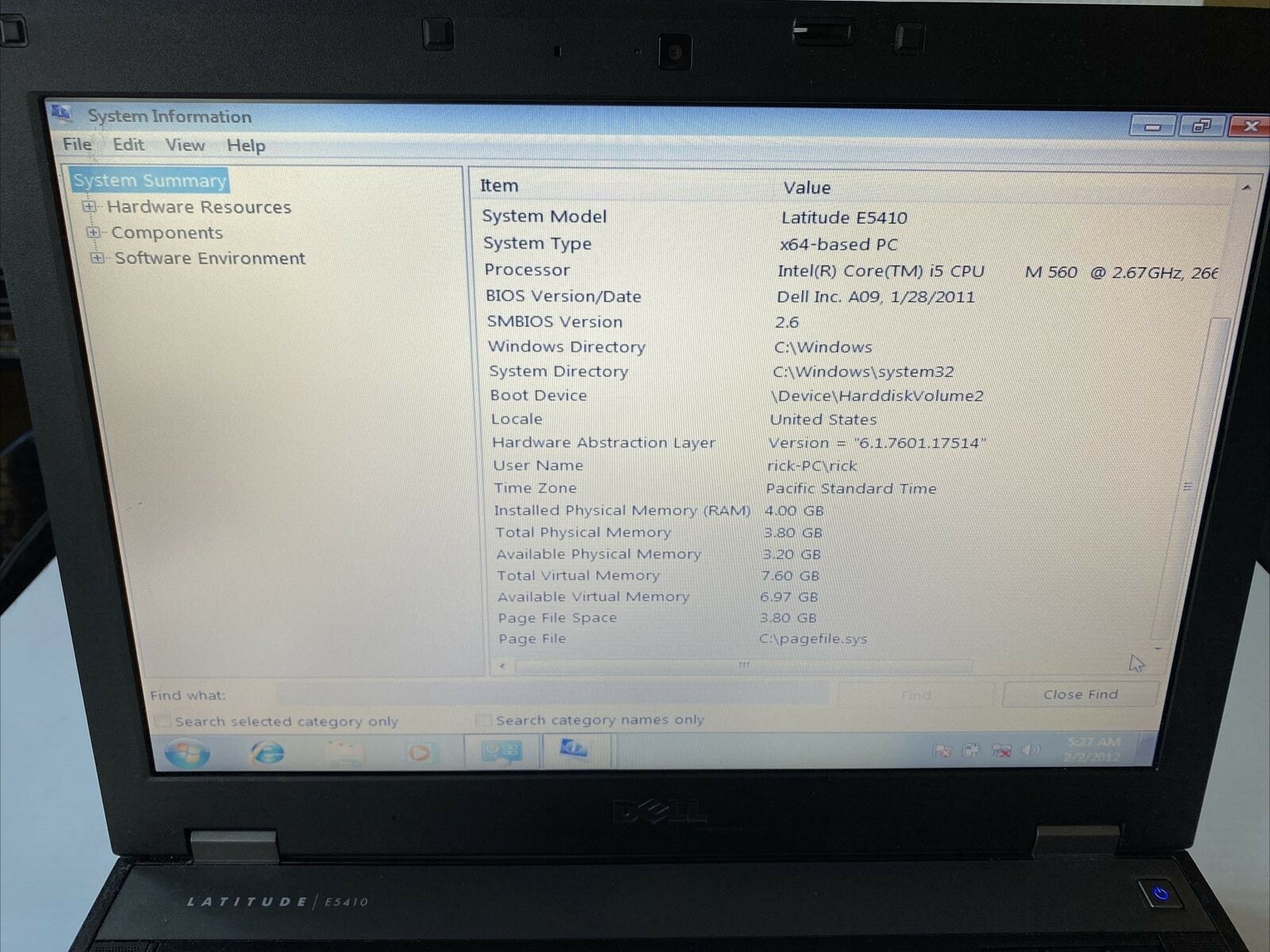 Dell Latitude E5410 Laptop working condition!!!