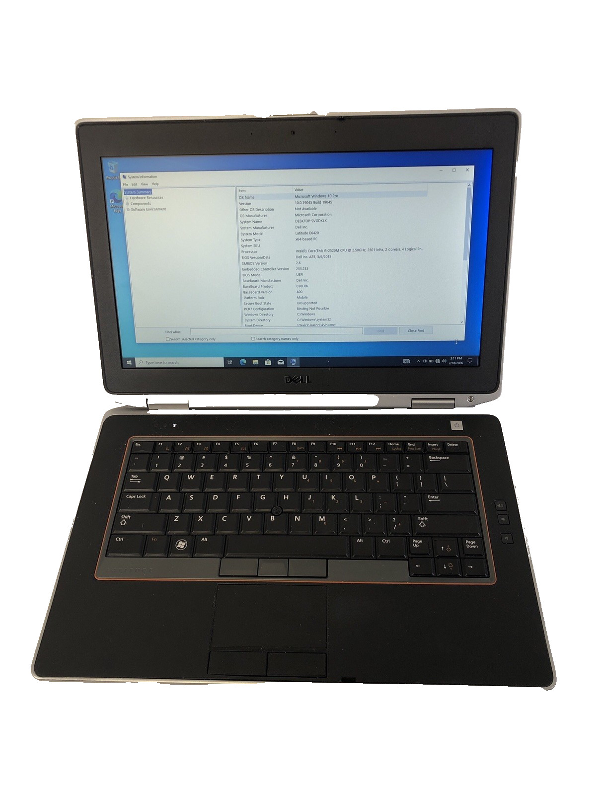 Dell Latitude E6420 i5-2520M 4GB Ram 250GB Hard Drive Windows 10