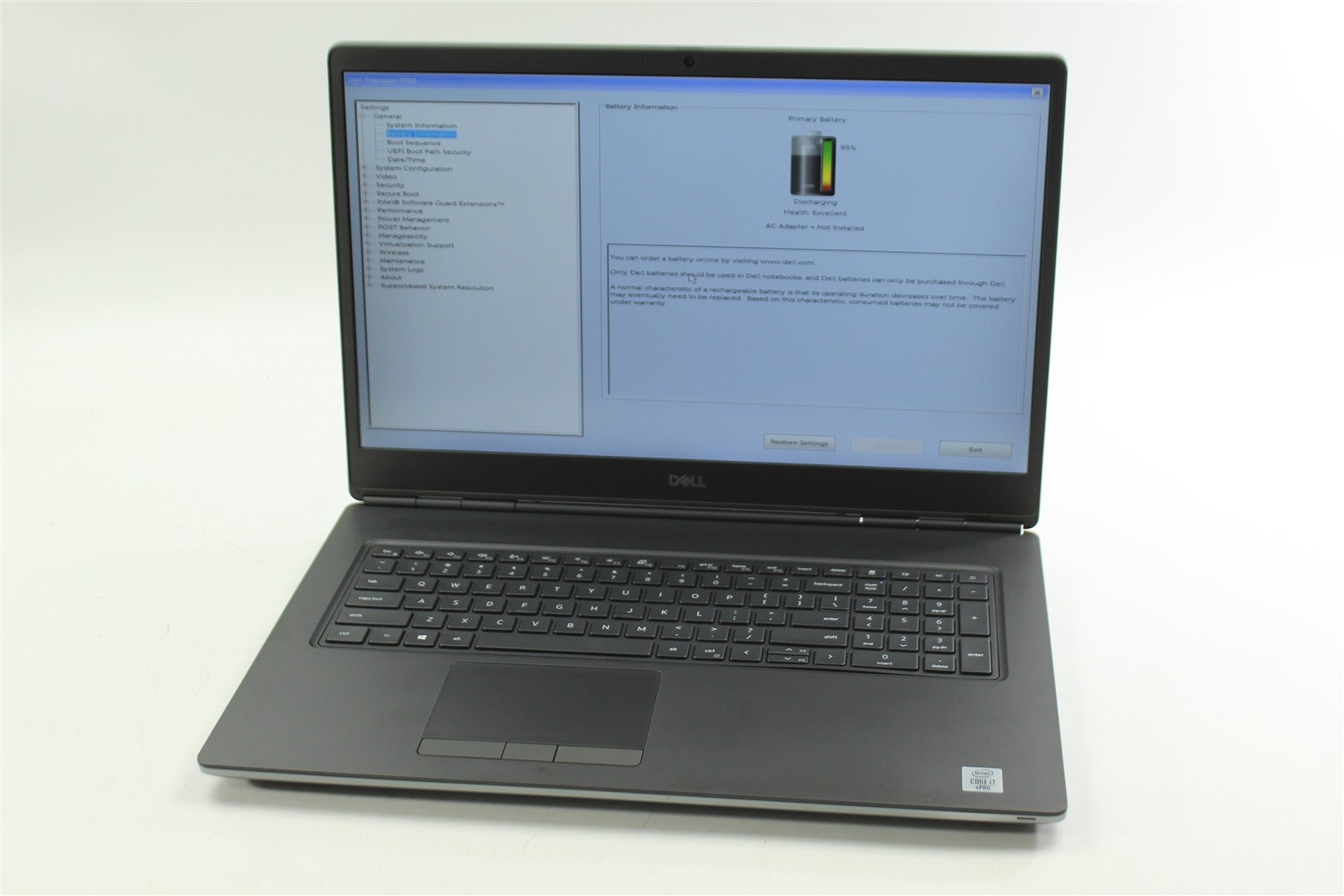 Dell Precision 7750 17.3″ FHD i7-10875H 2.3GHz 512GB SSD 64GB RAM W11P RTX 4000