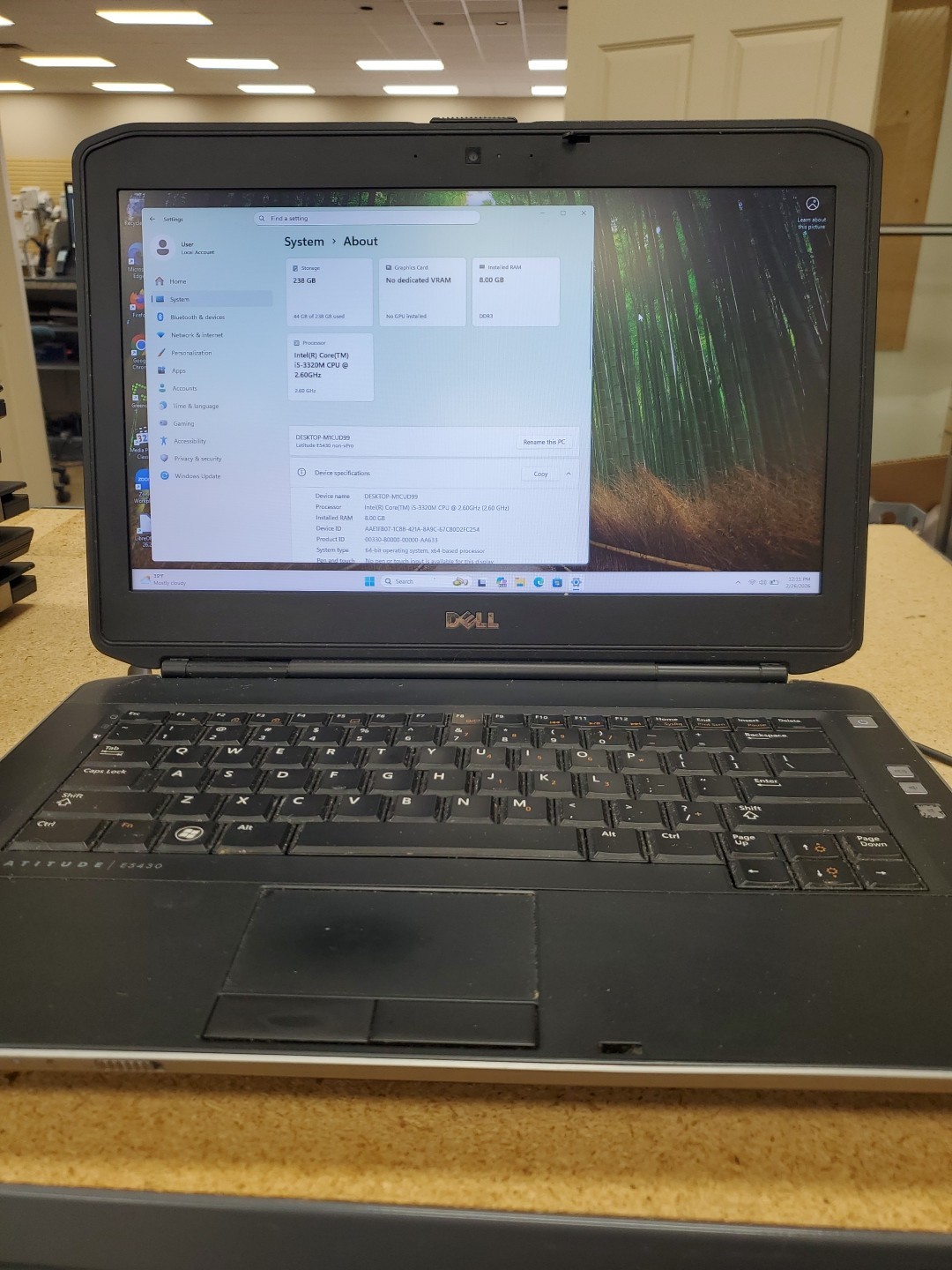 Dell Latitude E5430 14” (240gb SSD, Intel Core i5-3320M, 8GB RAM) W11P 022626-5