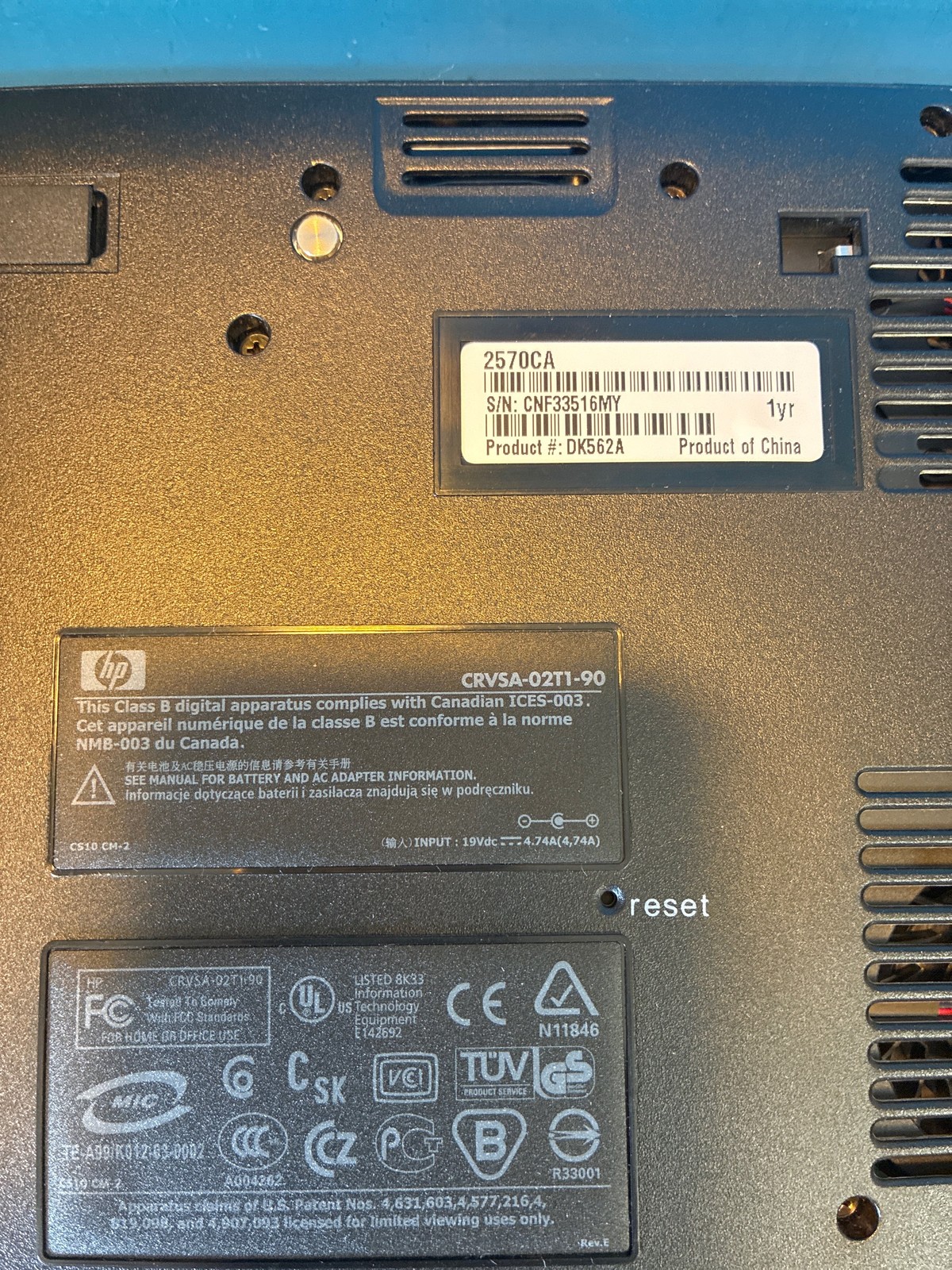 Grade A🔥 Compaq Presario 2500 DK562A Laptop P4 2.4GHz 448MB 60GB Windows XP SP3