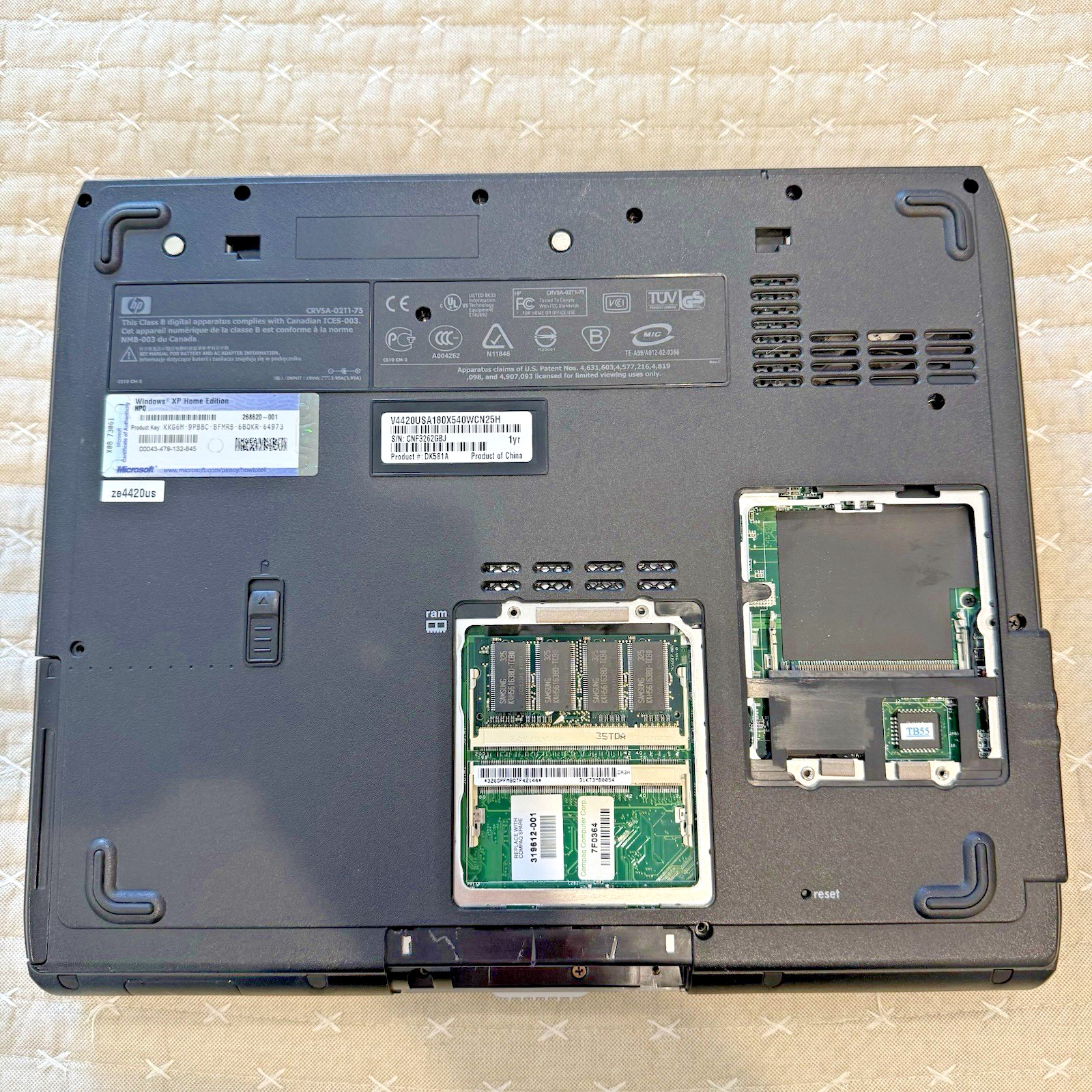 HP Pavilion ze4400 💻 ze4420us AMD Athlon XP Laptop – For Parts Repair
