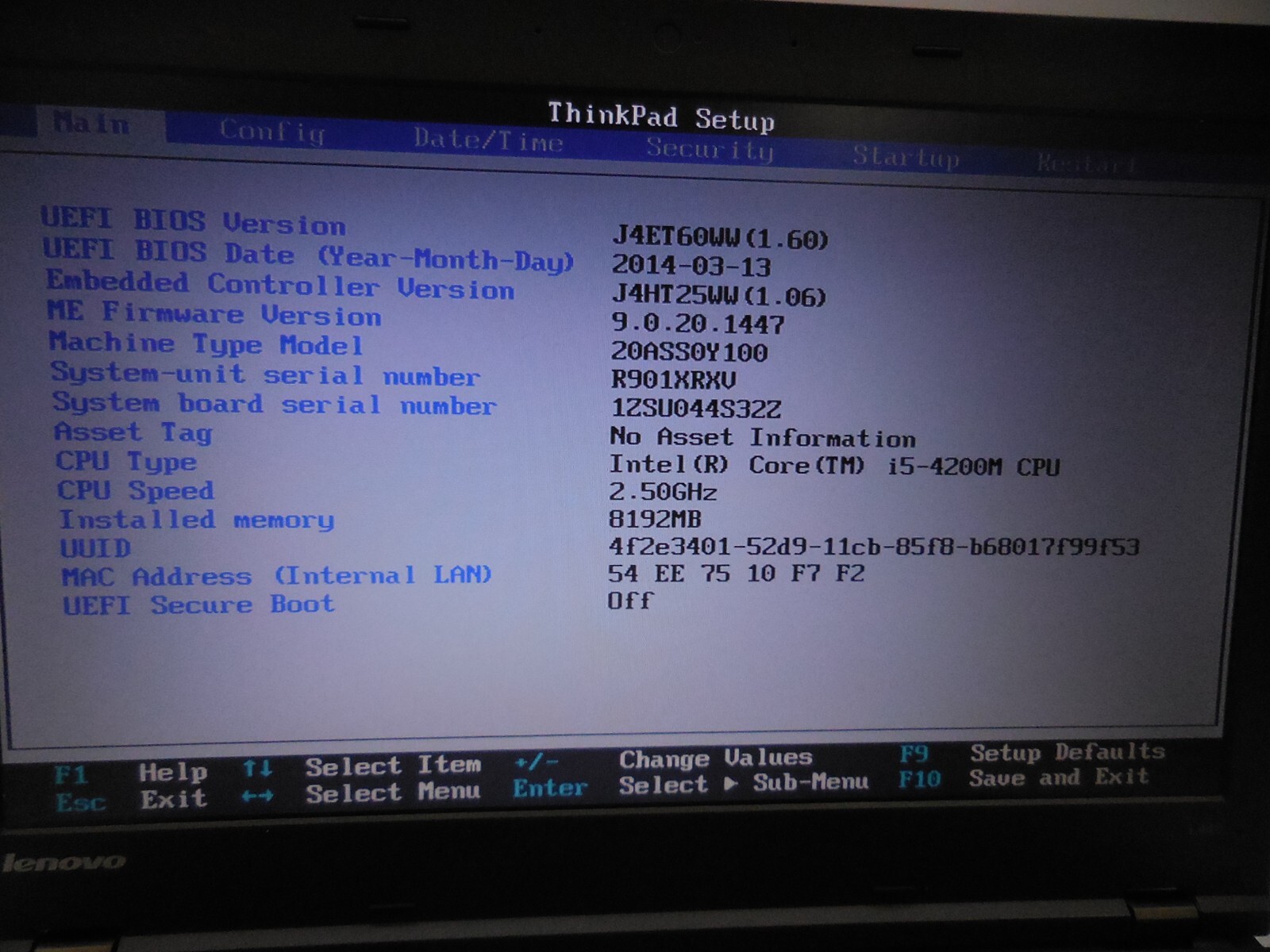 Lenovo ThinkPad L440 Intel Core i5-4200M 2.50GHz 8GB RAM 240 GB SSD, NO OS