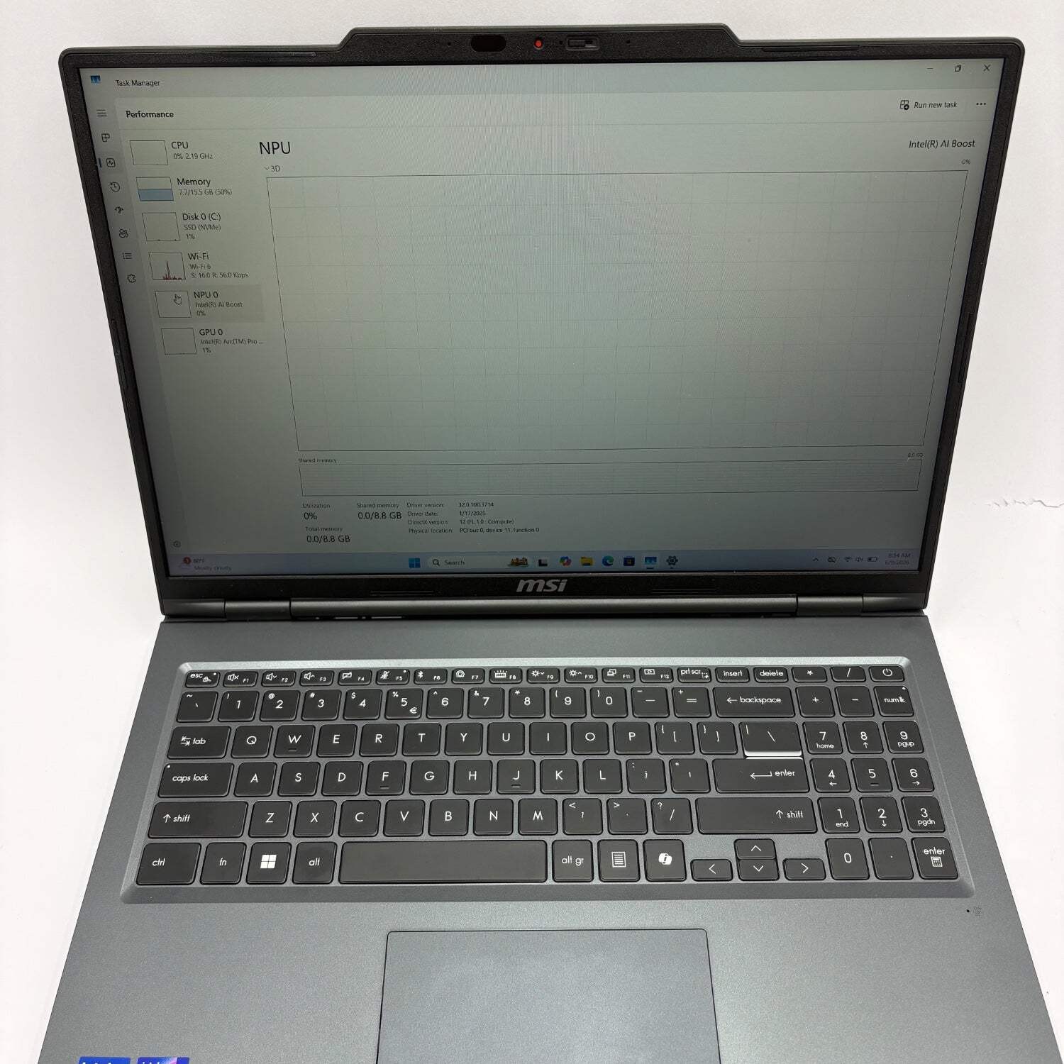 MSI Venture 16 AI A1MTG 16″ Core Ultra 5 125H 3.6GHz 16GB RAM 512GB SSD