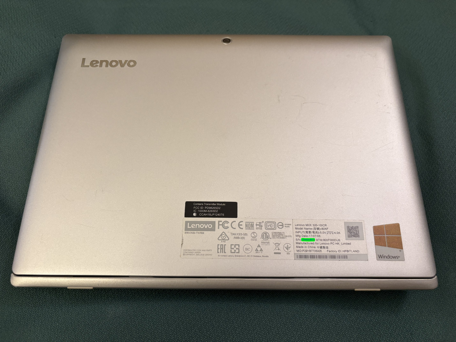Lenovo MIIX 320-10ICR 2in1 Tablet + Keyboard – Intel Atom x5 2GB RAM 64GB MINT