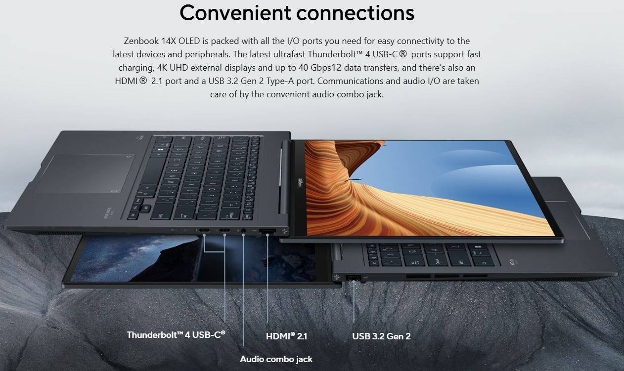ASUS Zenbook UX3404VA 14.5″ 13th Gen i7-13700H 16 GB RAM 1TB SSD Win11