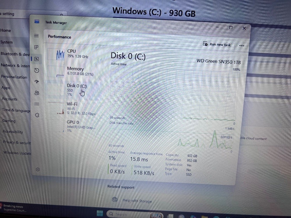 Hp Laptop 17-CN0001T 17.3″ 1TB SSD, 32GB RAM, INTEL PENTIUM N6000