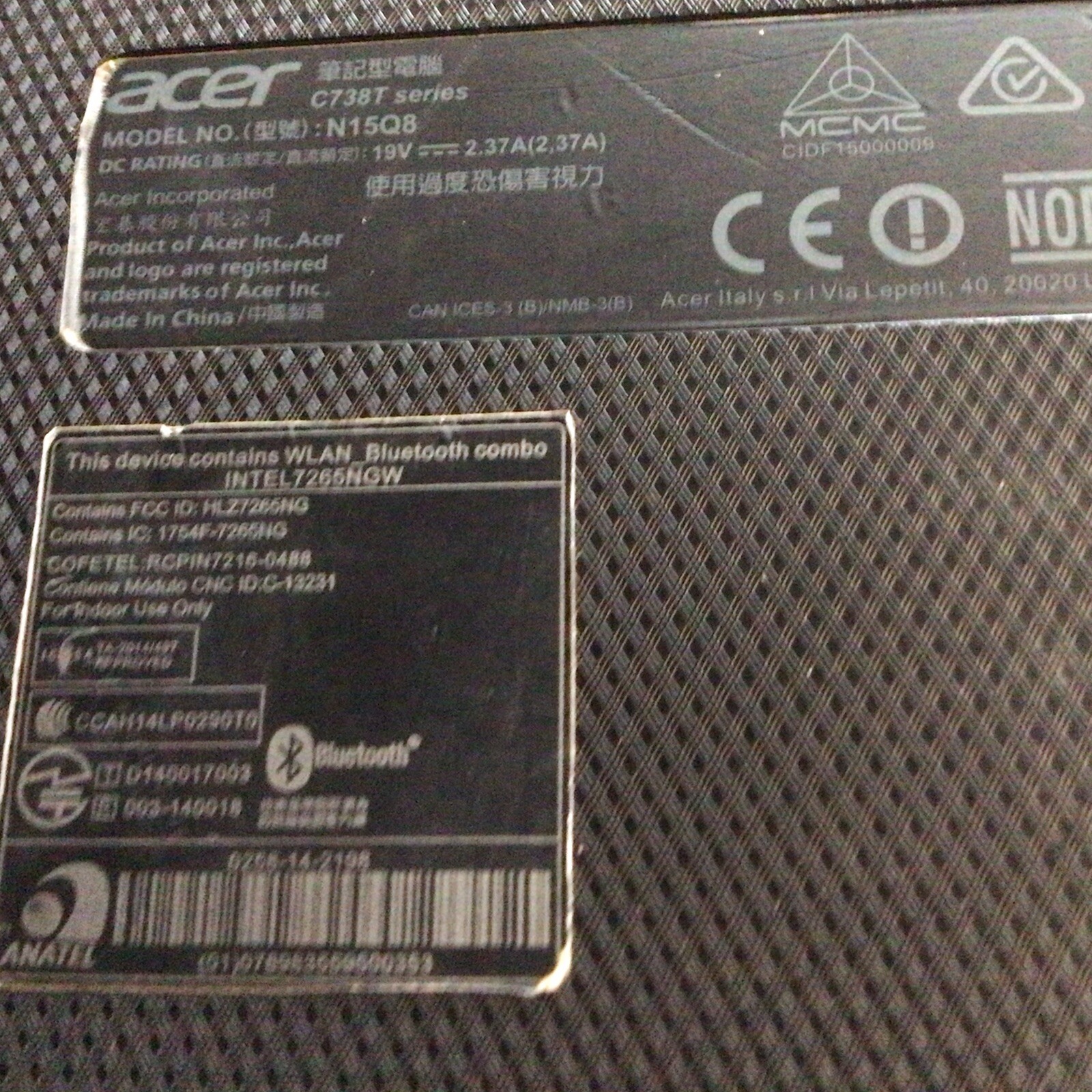 Acer Chromebook N15Q8 11.6″ N3150 4GB RAM 16GB SSD