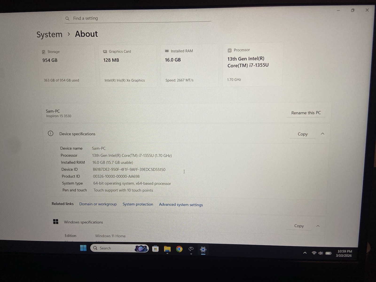 Dell Inspiron 15 3530 | 15.6″ 13th Gen Intel Core i7, 16GB RAM, 1TB SSD Laptop