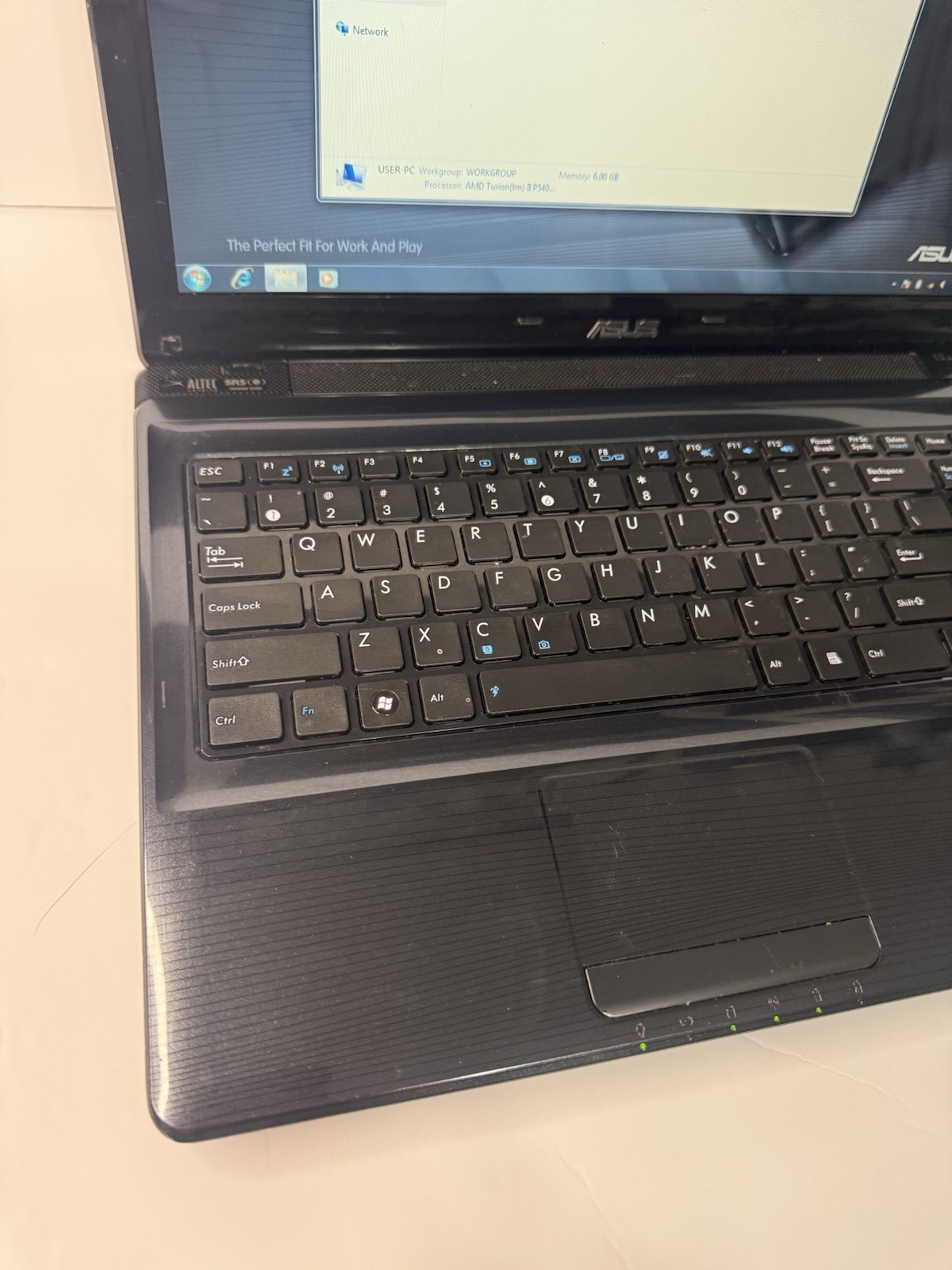 ASUS K52N Notebook Laptop 15.6″ AMD Turion II 6GB RAM 450GB HDD Windows 7 64 Bit