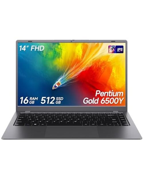 14 inch Laptop with Pentium Gold 6500Y(Up to 3.4GHz), 16GB RAM 512GB SSD,1080P