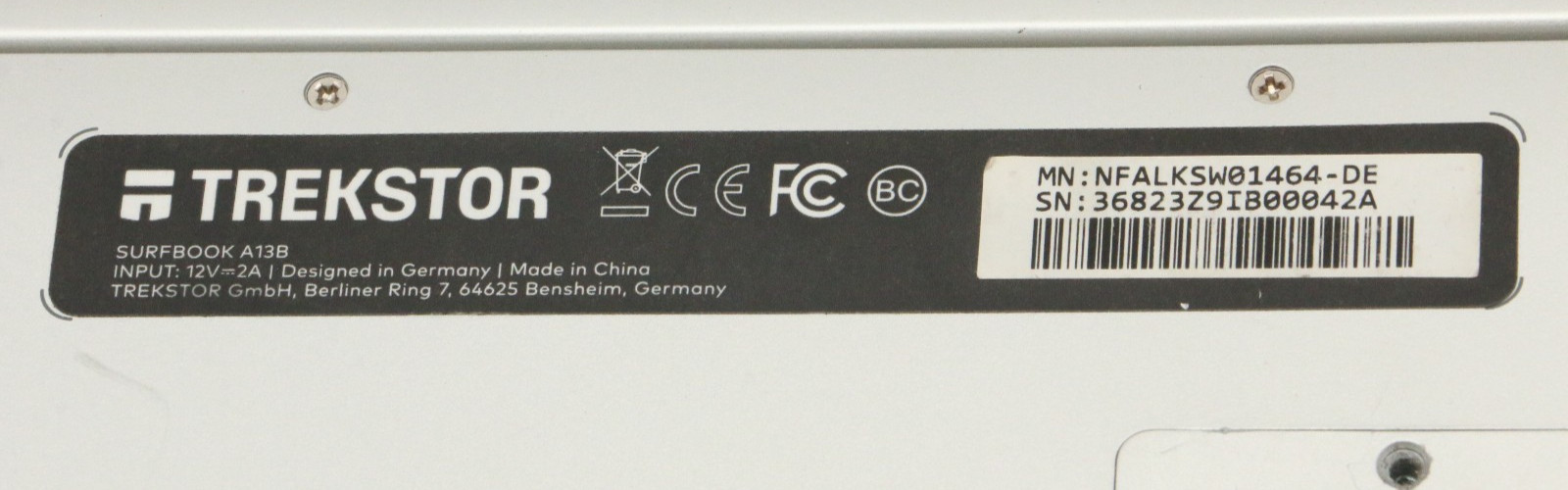 Laptop Notebook Trekstor Surfbook A13B /LPBB504